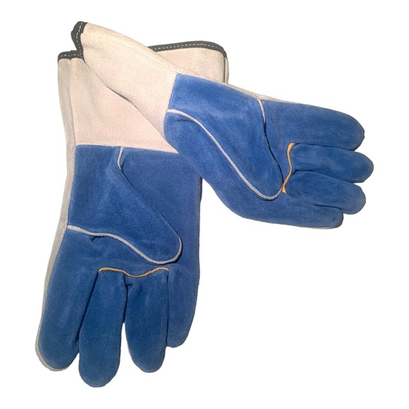 NWT WELDING COWHIDE LEATHER GLOVES GORE GAUNTLET CUFF LINED - Picture 2 of 3